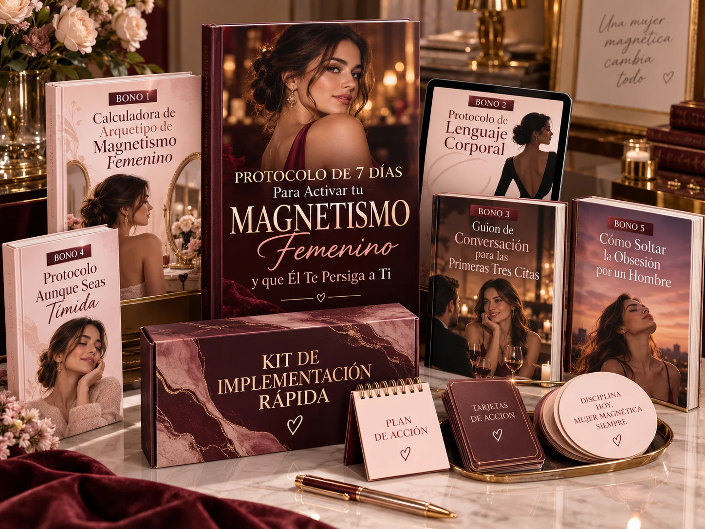 Bundle completo: guía principal en libro y tablet, cuaderno de diario y los bonos